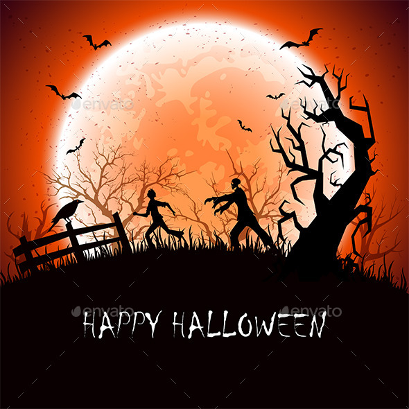Zombie Halloween Wallpaper